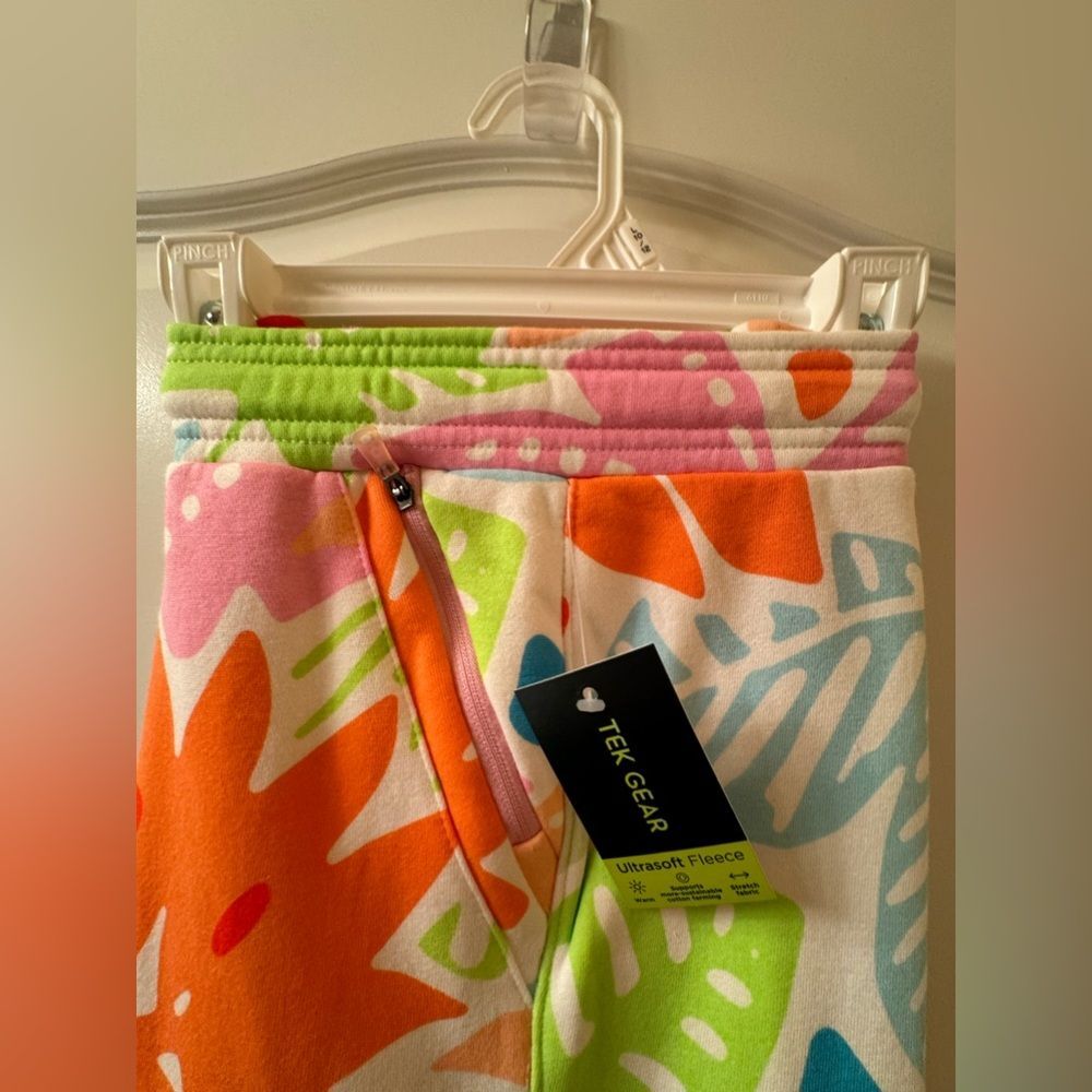 NWT 2 Piece Activewear TEK GEAR Ultrasoft Flannel Joggers size L (10/12) Girls - Picture 3 of 8